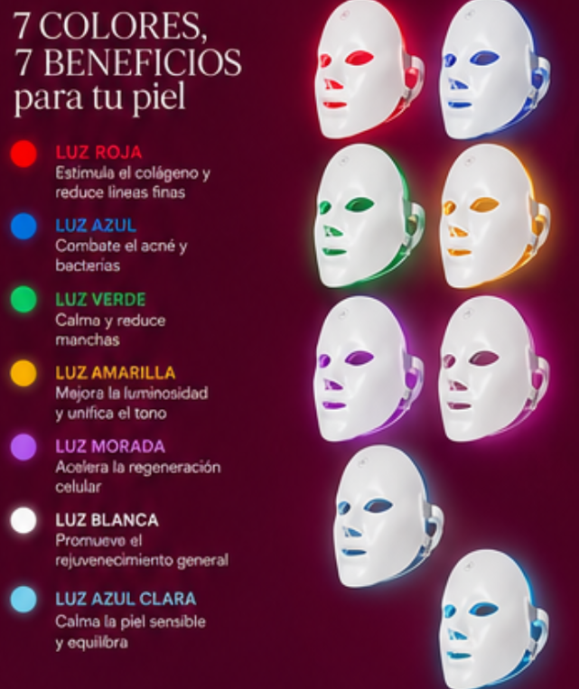 MASCARA FACIAL LED | 7 COLORES