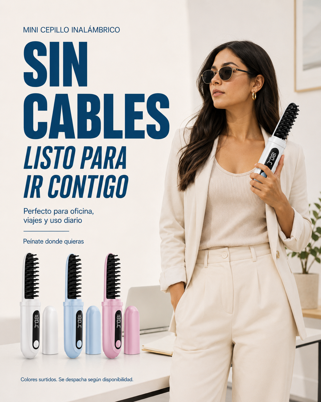 CEPILLO ALISADOR INALAMBRICO | Cabello liso y sin frizz en minutos