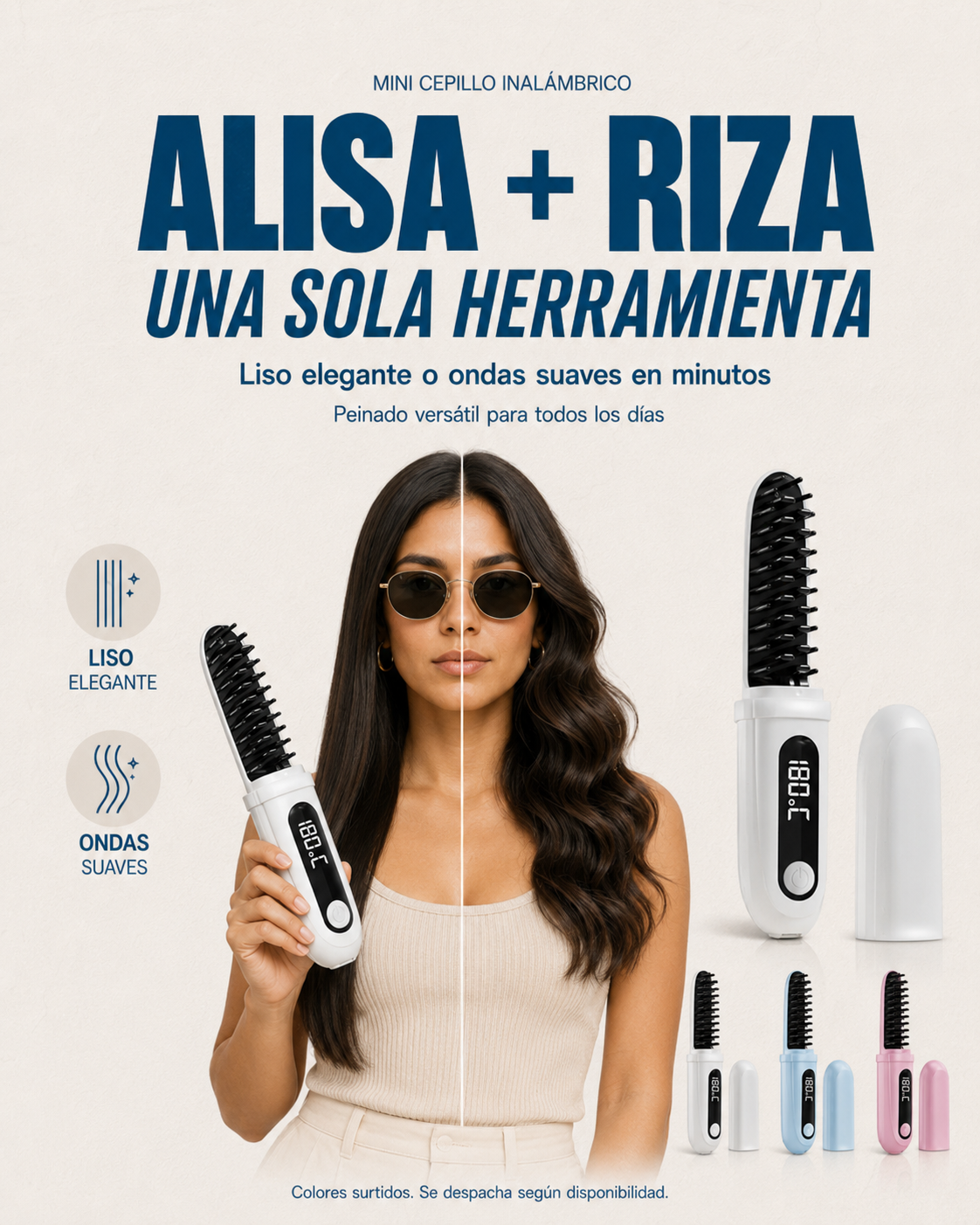 CEPILLO ALISADOR INALAMBRICO | Cabello liso y sin frizz en minutos