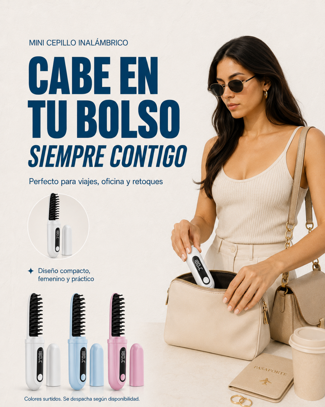 CEPILLO ALISADOR INALAMBRICO | Cabello liso y sin frizz en minutos