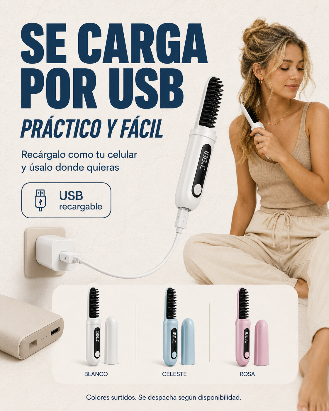CEPILLO ALISADOR INALAMBRICO | Cabello liso y sin frizz en minutos